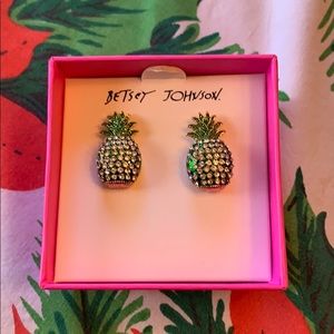 Betsy Johnson pineapple earrings